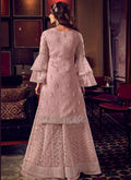 Indian Suit - Pink Embroidered Sharara Suit 