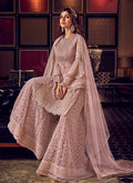 Indian Gharara - Blush Pink Sharara Suit In usa uk canada