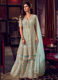 Mint Green Traditional Sharara Suit
