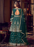 Indian Suits - Dark Green Sharara Suit