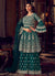 Dark Green Embroidered Sharara Suit