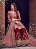 Indian Suits - Pink And Maroon Palazzo Suit