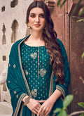 Indian Clothes - Turquoise Designer Palazzo Suit