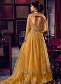 Bright Yellow Anarkali Lehenga/Pant Suit In usa uk canada