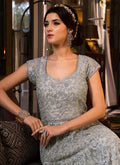 Light Grey Anarkali Pant Suit In usa