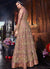 Pink And Golden Zari Embroidered Anarkali Suit, Salwar Kameez