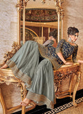 Embroidered Gharara Palazzo Suit