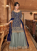 Embroidered Gharara Palazzo Suit