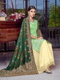 Light Green Lucknowi Sharara Palazzo Suit