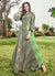 Light Green Printed And Embroidered Kurti