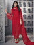 Red All Ethnic Embroidered Pakistani Pant Suit