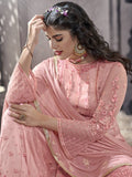 Light Pink Ethnic Pakistani Palazzo Suit