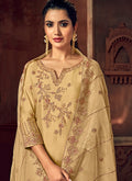 Yellow And Pink Designer Palazzo Suit, Salwar Kameez