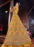 Yellow Floral Anarkali Style Lehenga/Pant Suit