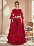 Red Rouge Embroidered Designer Lehenga Online
