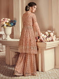 Peach Pakistani Palazzo Suit Online