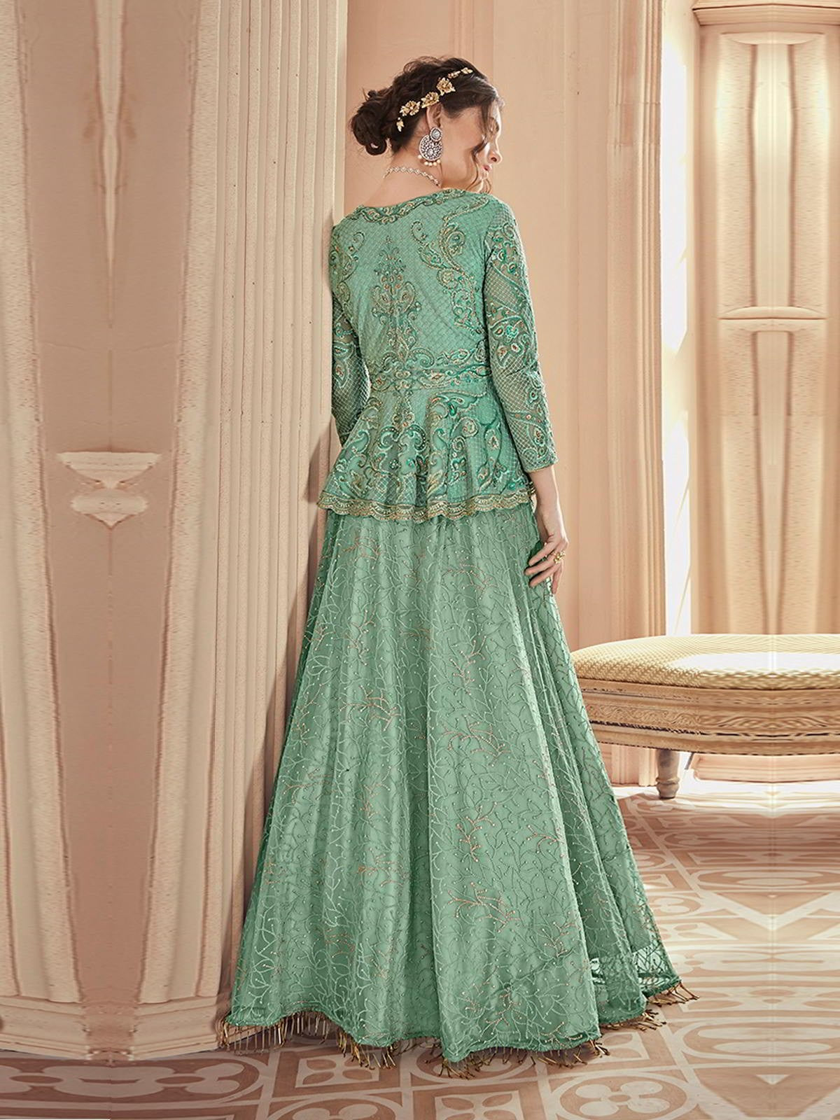 kasturi-georgette-designer-gown-with-koti