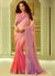 Peach And Purple Shaded Minimalist Embroidered Saree