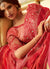 Pink And Orange Shaded Embroidered Saree