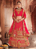 Indian Clothes - Bridal Red Zari Lehenga Choli
