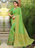 Lime Green Silk Saree With Blouse