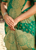 Green Silk Saree With Blouse In usa uk canada