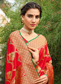 Red Silk Saree With Blouse In usa uk canada