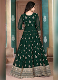 Indian Dresses -  Dark Green Anarkali Pant Suit In usa