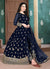 Navy Blue Anarkali Pant Suit