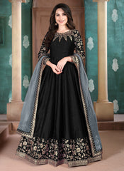 Black Golden Anarkali Suit