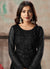Indian Clothes - Black Sequence Embroidered Pant Style Suit
