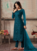 Turquoise Pant Style Suit In usa uk canada