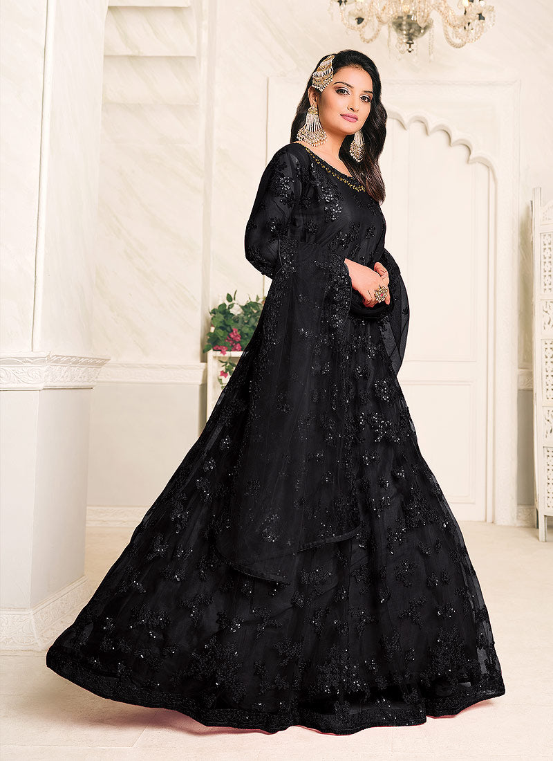 Black Anarkali Suit In usa