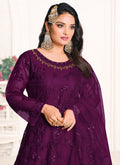 Plum Purple Anarkali Suit In usa uk canada