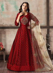 Red Anarkali Suit