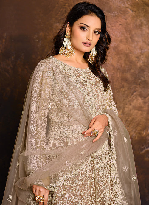 Light Brown Anarkali Suit In usa