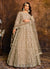 Light Brown Embroidered Indian Wedding Anarkali Suit
