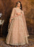 Light Peach Embroidered Indian Wedding Anarkali Suit