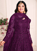 Plum Anarkali Suit In usa