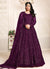 Plum Sequence Embroidered Anarkali Suit