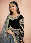 Black Velvet Anarkali Suit In Germany