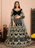 Black Velvet Anarkali Suit In Germany