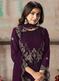 Indian Clothes - Purple Salwar Kameez In usa 
