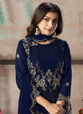 Indian Clothes - Navy Blue Salwar Kameez In usa
