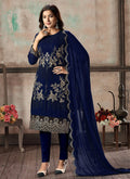 Navy Blue Designer Salwar Kameez