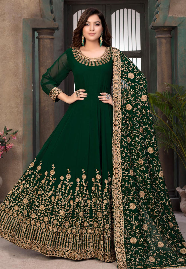 Pale Green Heavvy Embroidered Work Anarkali Gown Suit - Indian Heavy  Anarkali Lehenga Gowns Sharara Sarees Pakistani Dresses in  USA/UK/Canada/UAE - IndiaBoulevard