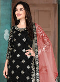 Indian Suits - Black Mirror Work Salwar kameez Suit