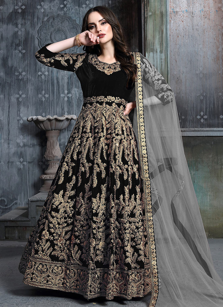anarkali dress in black Black Anarkali Suit | Black Anarkali Dress Online