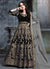 Indian Clothes - Black And Grey Embroidered Indian Anarkali Suit