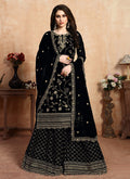 Black Golden Designer Sharara Suit